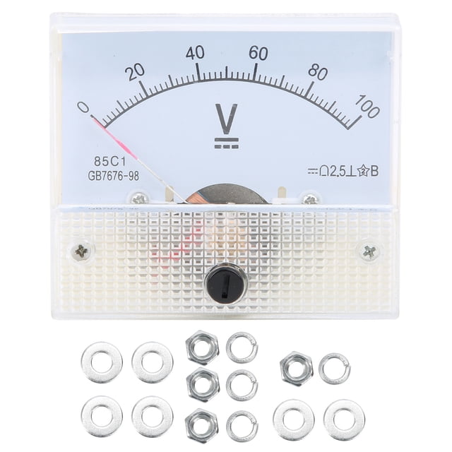 Puntero DC voltímetro Panel voltios medidor de voltaje instrumento de medición 85C1 DC 0 ~ 100V