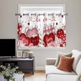 thumbnail image 4 of Love Heart Valentine's Day Kitchen Curtains Window Panels, Eucalyptus Botanical Red Pink Insulated Window Treatment Curtain, Grommet Curtains for Bedroom/Living Room/Bathroom, 2 Piece 52"Wx45"L, 4 of 8