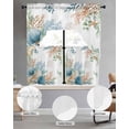 thumbnail image 2 of Beach Coastal Swag Kitchen Curtains Sets for Windows 24 Inch Length, Summer Nautical Coral Shell Botanical Short Window Curtain Panels Swags Valances and Tiers 3 Piece Set for Cafe/Dining Room, 2 of 5