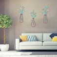 thumbnail image 6 of Xiyztok 3Pcs Metal Flower Wall Art Exquisite Metal Flower Vase Wall Art Rustic Farmhouse Decor for Living Room Bathroom Bedroom Kitchen, 6 of 9