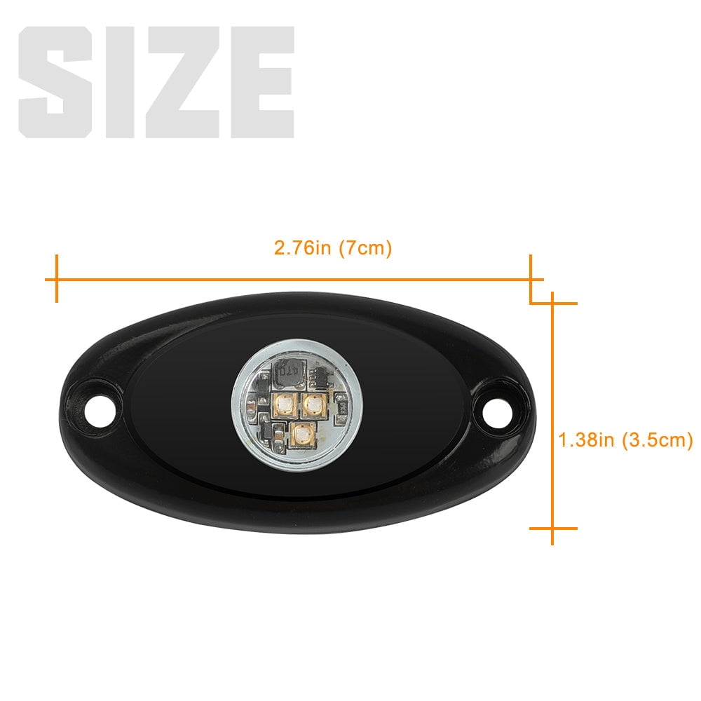 Sunpie 20 Pods Monochromatic Green LED Rock Lights for Off Road Truck RZR Auto Car Boat ATV SUV