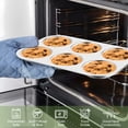 thumbnail image 4 of Vesteel 6-Cup Mini Muffin Top Pan Set of 2, 11" x 7.5" Stainless Steel Cupcake Pan, Metal Muffin Baking Tins for Oven, Shallow Pies Pan for Hamburger, Eggs, Sandwiches, Non-toxic & Dishwasher Safe, 4 of 7