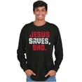 thumbnail image 4 of Christian Faith Jesus Saves Bro Men's Long Sleeve Tee T Shirt Brisco Brands X, 4 of 5