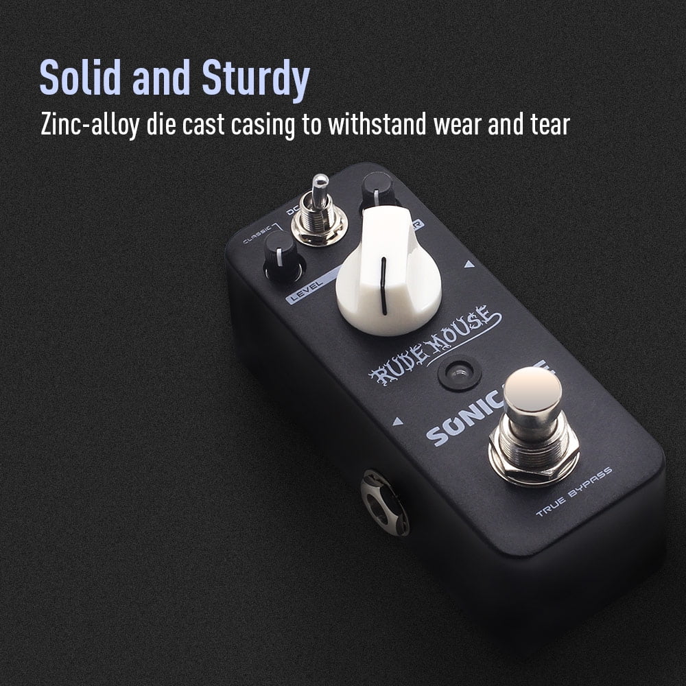 SONICAKE Underground Overdrive Distortion Fuzz Guitar Effects Pedal Rude Mouse