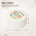 thumbnail image 2 of Fuzoiu Racket and Tennis Ball Print Portable Jewelry Box,Round Mini Leather Travel Jewelry Case,Small Travel Jewelry Organizer,Jewelry Holder for Ring Necklace Earring for Women Girls-White, 2 of 7