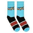 thumbnail image 6 of ODD SOX Top Gun Sky Crew Socks Funny Retro 80s Movie Socks Size Large for Men & Women Bright Blue, 6 of 6