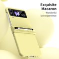 thumbnail image 5 of MonsDirect for 6.7 inch Samsung Galaxy Z Flip 4 5G 2022 Case with A Capacitance Pen, Two Hinge Protection Hard PC Back Anti-Drop Shockproof Full Coverage with S Pen Holder for Galaxy Z Flip 4, Yellow, 5 of 7