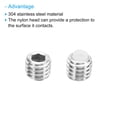 thumbnail image 4 of Unique Bargains M6x5mm Nylon Tip Grub Screw Hex Socket Head Cup Point Anti Slip Set Screws Internal Hex Drive Hardware 5 Pack, 4 of 5