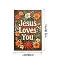 thumbnail image 4 of Amhnf Jesus Loves You Floral Garden Flag For Home Outdoor Garden Yard Decor 12x18 inch, 4 of 5