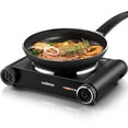 thumbnail image 1 of Cusimax Hot Plate,1500W Hot Plate Electric with 7.4&Prime;Cast Iron Countertop Single Burner,Electric Stove Top Burner for Cooking,Temperature Contro, 1 of 6