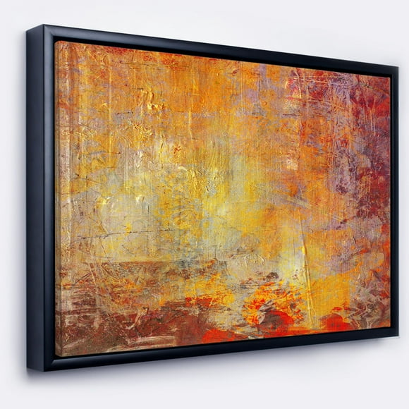 Designart - Ambient Framed Canvas Grunge - Abstract Framed Canvas Art Print