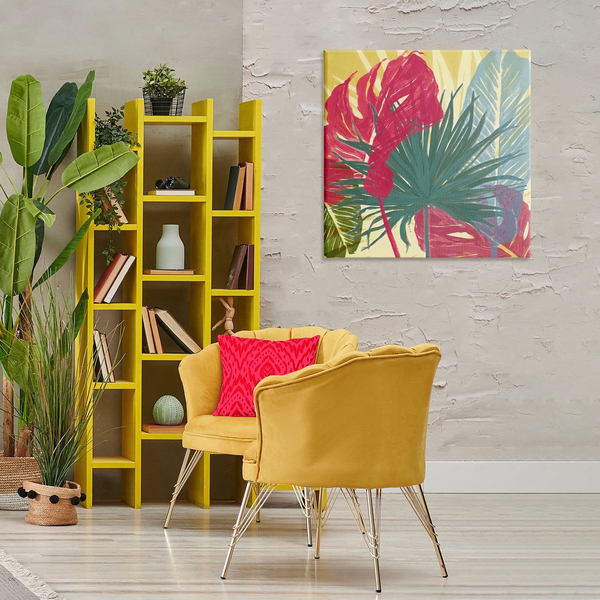 Stupell Industries Bold Botanical Party Botanical & Floral Painting Gallery Wrapped Canvas Art Print Wall Art, 30 x 30