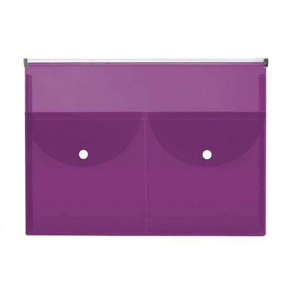 Office Depot® Brand Zippered Bag, 9-1/2" x 13", Purple