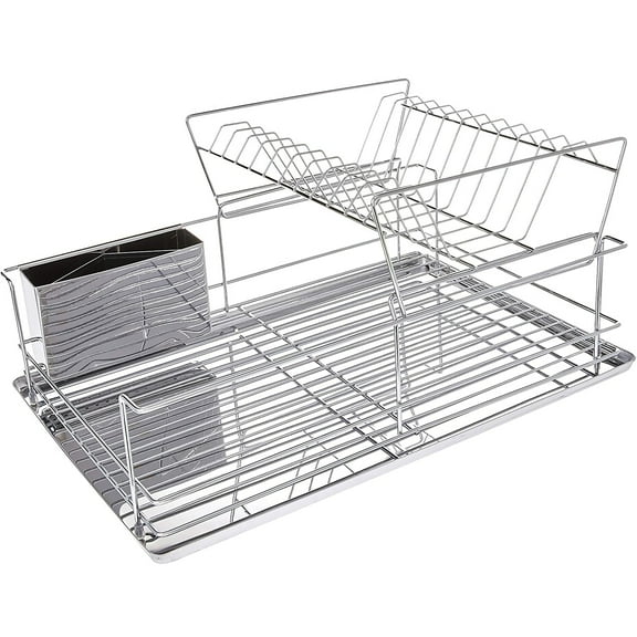 Mega Chef  15.5-inch Stainless Iron Shelf Dish Rack