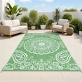 thumbnail image 7 of MeyJey 6'x9' Outdoor Rugs for Patio, Patio Rug Waterproof RV Mats, Plastic Straw Camping Area Rug for Indoor Porch Balcony Beach Mat, Green, 7 of 7