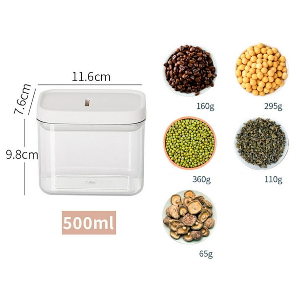 Caja Hermética de Almacenamiento de Alimentos Perfecl Contenedor de Almacenamiento de Cocina 500 mL