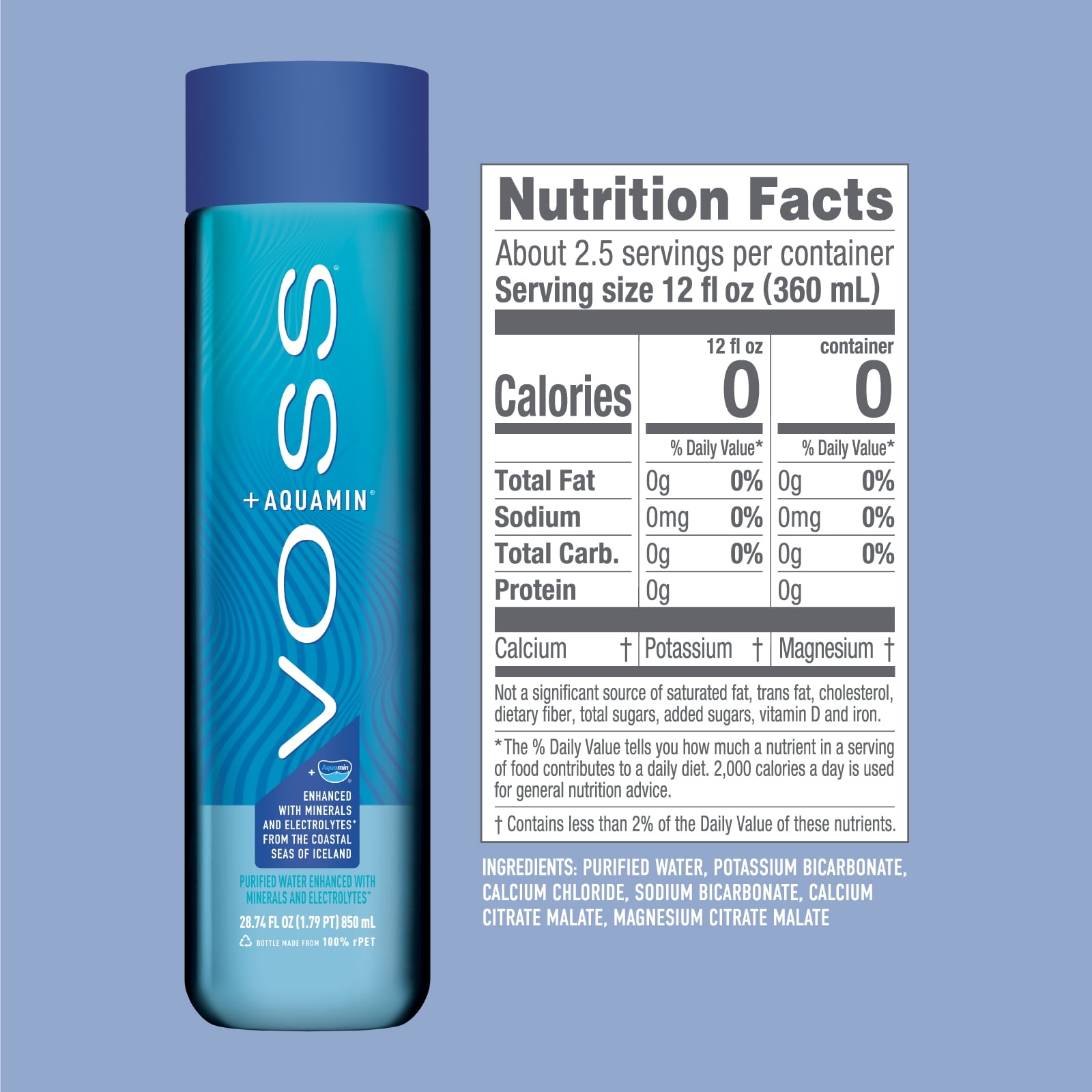 VOSS Water + Aquamin Still 28.74 oz Bottles, 12 Pack