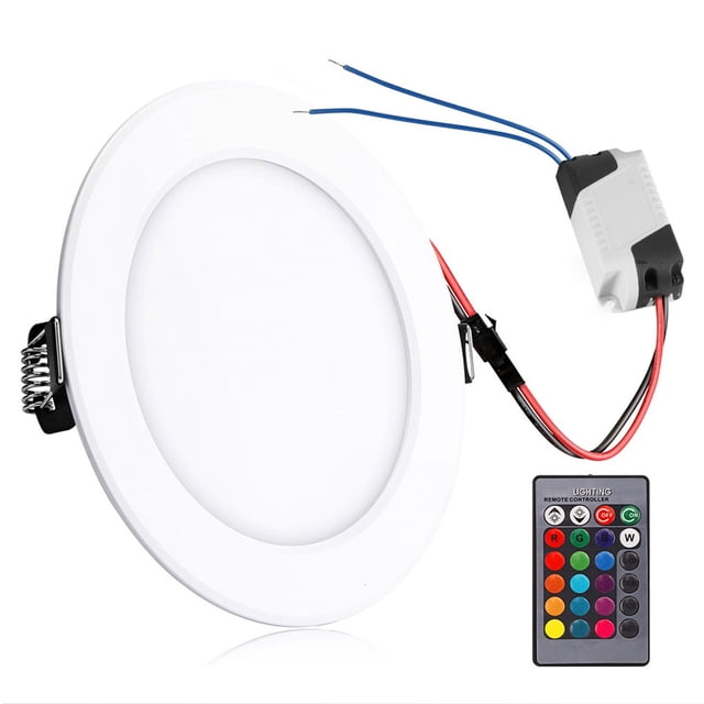 kurtrusly Aluminium Ceiling Lamp 10W 9 LED 85lm Remote Control Battery Powered RGB Light Meeting Room Bedroom Lighting Tool