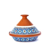 Kamsah Hand Made and Hand Painted Tagine Pot | Moroccan Ceramic Pots For Cooking and Stew Casserole Slow Cooker (Medium, Supreme Turquoise)