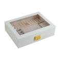 thumbnail image 2 of Milageto Jewelry Display Case Organizer Multipurpose for Bracelets Rings Single Layer White, 2 of 8