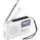 thumbnail image 1 of radio de emergencia portátil dínamo solar potencia recargable manivela fm / am radio reproductor de mp3 inalámbrico led antorcha sirena cargador de teléfono móvil portátil powe blanco kaili Sencillez, 1 of 5