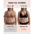 thumbnail image 4 of Bra OEAK Deep V para mujer, inalámbrico, cómodo, para flexiones, color negro, talla M, 4 of 7