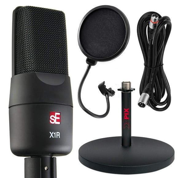 sE Electronics sE X1R Ribbon Microphone with Xpix Mic Stand & Accessory Bundle