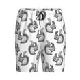 thumbnail image 7 of JUNZAN Black Squirrel Pattern Sleep Pajama Shorts for Men,Men's Pajama Bottoms,Sleepwear,Pj Shorts, 7 of 7
