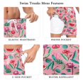 thumbnail image 5 of FORMRS Mens Swim Trunks Mesh Liner Quick Dry Casual Beach Board Shorts with Pockets, Sizes S-2XL, Pink Tropical Pattern, 5 of 9
