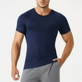thumbnail image 5 of USNSM Compression Shirt Men Short Sleeve Cool Dry Workout Gym T-Shirt Breathable Athletic Sports Undershirts Running Tops Blue XXL, 5 of 8