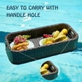 thumbnail image 2 of Floating Tray for Pool, Round Serving Tray for Swimming Pool Floats, for Hot Tub, Hot Spring, Beach Party, Pool Serving Drinks, Brunch (Brown, Small), 2 of 9
