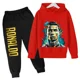 thumbnail image 2 of Conjunto de sudadera con capucha para niños con estampado de Ronaldo 2024, pantalones con capucha de vellón de otoño e invierno, ropa deportiva informal de dos piezas para niños, 2 of 5