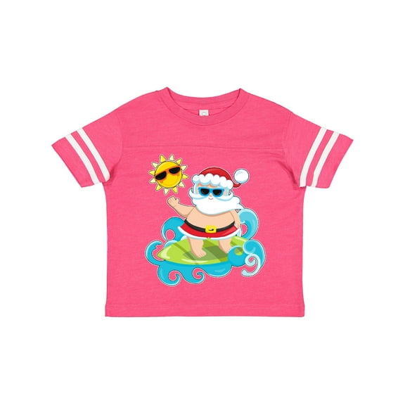 Inktastic Surfing Santa Boys or Girls Toddler T-Shirt