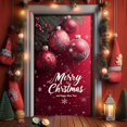 thumbnail image 3 of JHEHF Christmas Door Cover 35 x 79 Inch Snowflake Merry Christmas Background Banner Fabric Waterproof Front door Festive Party Home Decor Hanging Cover, 3 of 6