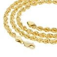 thumbnail image 6 of Nuragold 14K Real Yellow Gold Rope Diamond Cut Chain Lightweight Necklace 16"-30" (1.5mm-4mm) Italian Jewelry for Men & Women, 6 of 16
