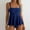 Blue, variant on Womens Tankinis Modest Full Coverage Swimwear Black Solid Vacation Womens Bathing Suits with High Waisted Bottom