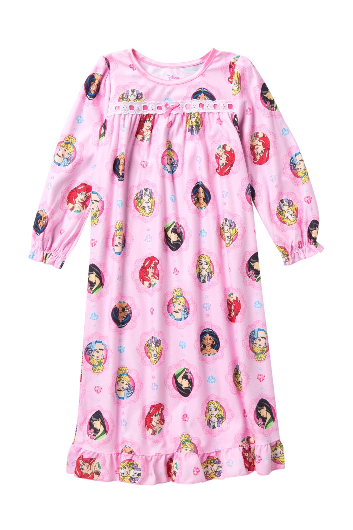 Disney Princess Girls Flannel Nightgown Size 8