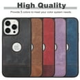 thumbnail image 2 of Decase iPhone 14 Pro Max Phone Case,PU Leather Ultra Slim Fit Logo View Luxury Elegant Business Anti-Scratch Cover Shell,for iPhone 14 Pro Max,Red, 2 of 7