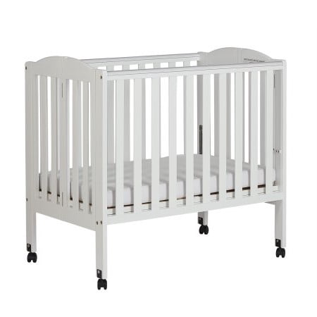 Dream On Me 2-in-1 Folding Portable Crib White (Best Mattress For Overweight Couple)