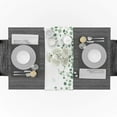 thumbnail image 3 of Eucalyptus Leaves Plant Table Runner Luxury Home Dining Table Coffee Table Holiday Wedding Decoration Party Dinner Table Runner, 3 of 5