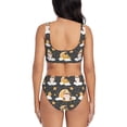 thumbnail image 3 of Daiia Cute Bee Gnome Women's Bikini Set Two Piece Swimsuit High Waisted Bikini Adjustable Straps Bikini Perfect for Beach, Pool, and Summer Vacation-, 3 of 9