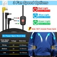 thumbnail image 5 of Cooling Fan Jacket for Men Women - Battery Powered 3 Speed Control Air Conditioned Shirt Cool Clothing for MS Hot Weather, 5 of 5
