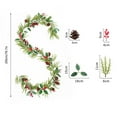 thumbnail image 3 of Guirlandes Artificielles de Noël, 6.56 Pieds Guirlande de Feuilles de Houx de Noël, Fausses Guirlandes de Verdure d'Hiver Baies Rouges Enneigées Guirlandes Suspendues pour Cheminée Décoration de Mariage Fête Maison,(D,6.56 Pieds), 3 of 9
