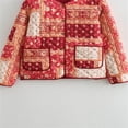 thumbnail image 5 of Cutuoiiu Quilted Jackets for Women Casual Loose Round Neck Long Sleeve Outwear Warm Jackets Gifts, 5 of 6