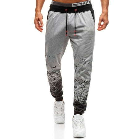 New Men's Fashion Casual Sports Printed Sweatpants Male Jogging Outdoor ...