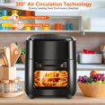 Moclever 15.8QT Air Fryer, 1400W Family Size Airfryer with Touch Screen
