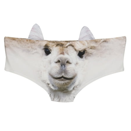 

Female Seamless Briefs Animal Print Beige One Size Underpants 3 Pack