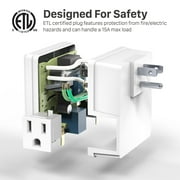 Fospower [ETL Listed] 2 Pack Countdown Timer Outlet, 7 Day Programmable Light Timer Plug, Timers for Electrical Outlets Indoor, Indoor Digital LCD Outlet Timer Switch with on/off Button 15A/1875W