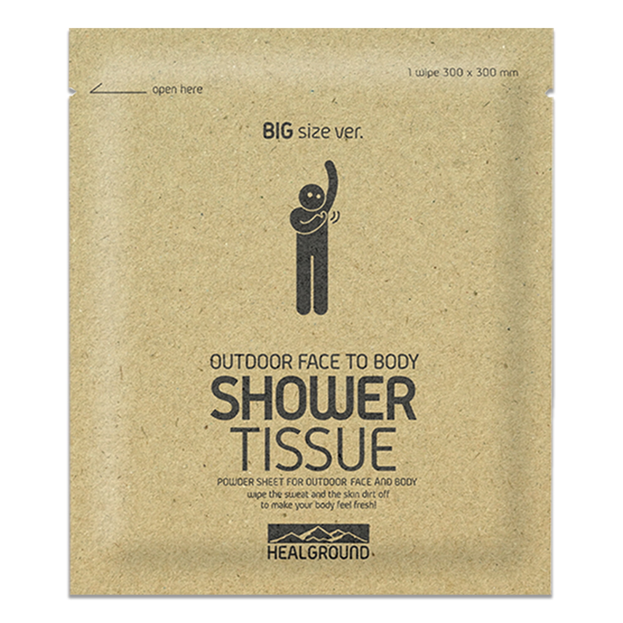 Healground Outdoor Tissue | Wet Wipes to Go | Body Wipes for Camping & Travel | Deodorant Wipes Individually Wrapped | Wipes for Face & Body | Large Size Wet Wipes