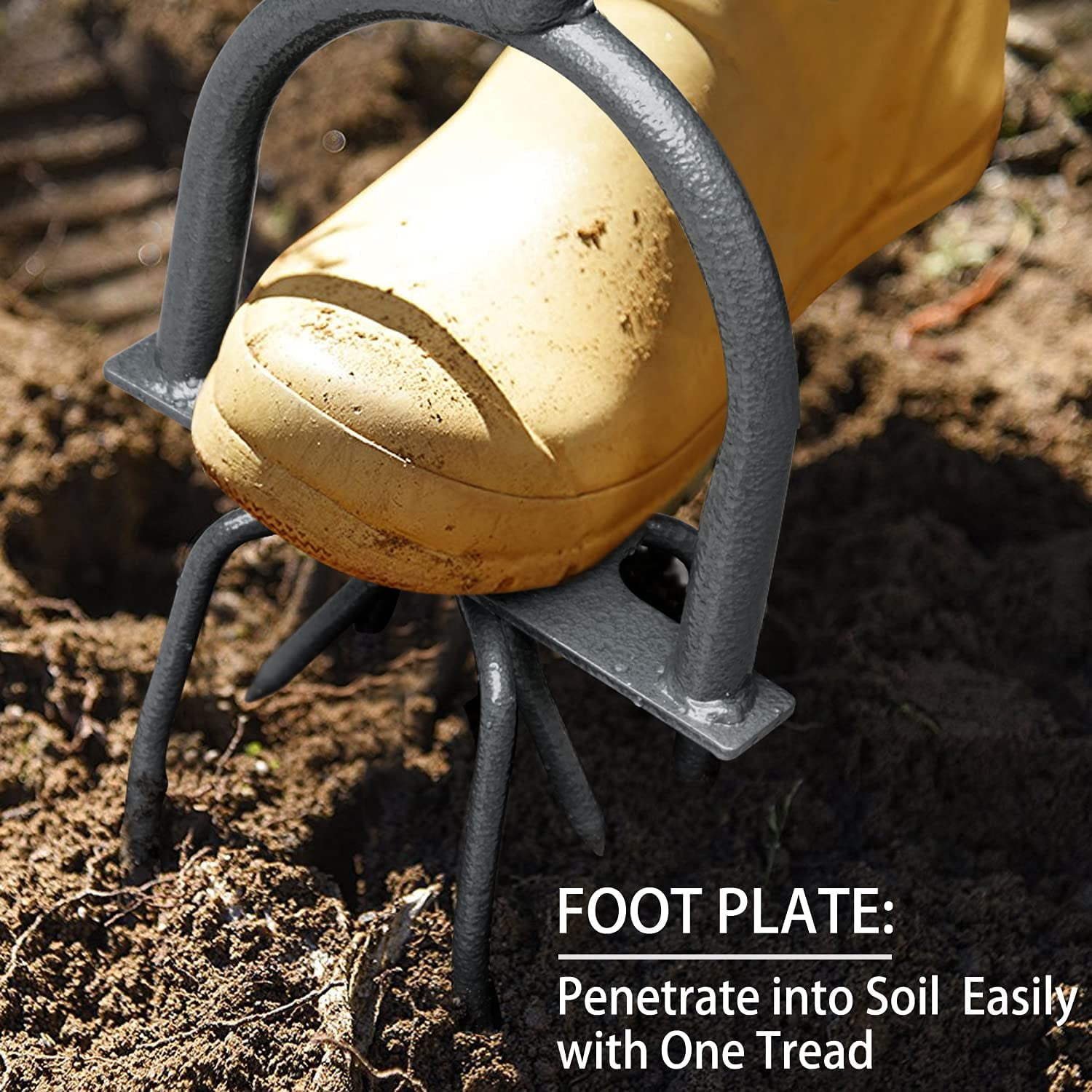 Hand Tiller Garden Claw, Manual Tiller for Flower Box and Raised Bed